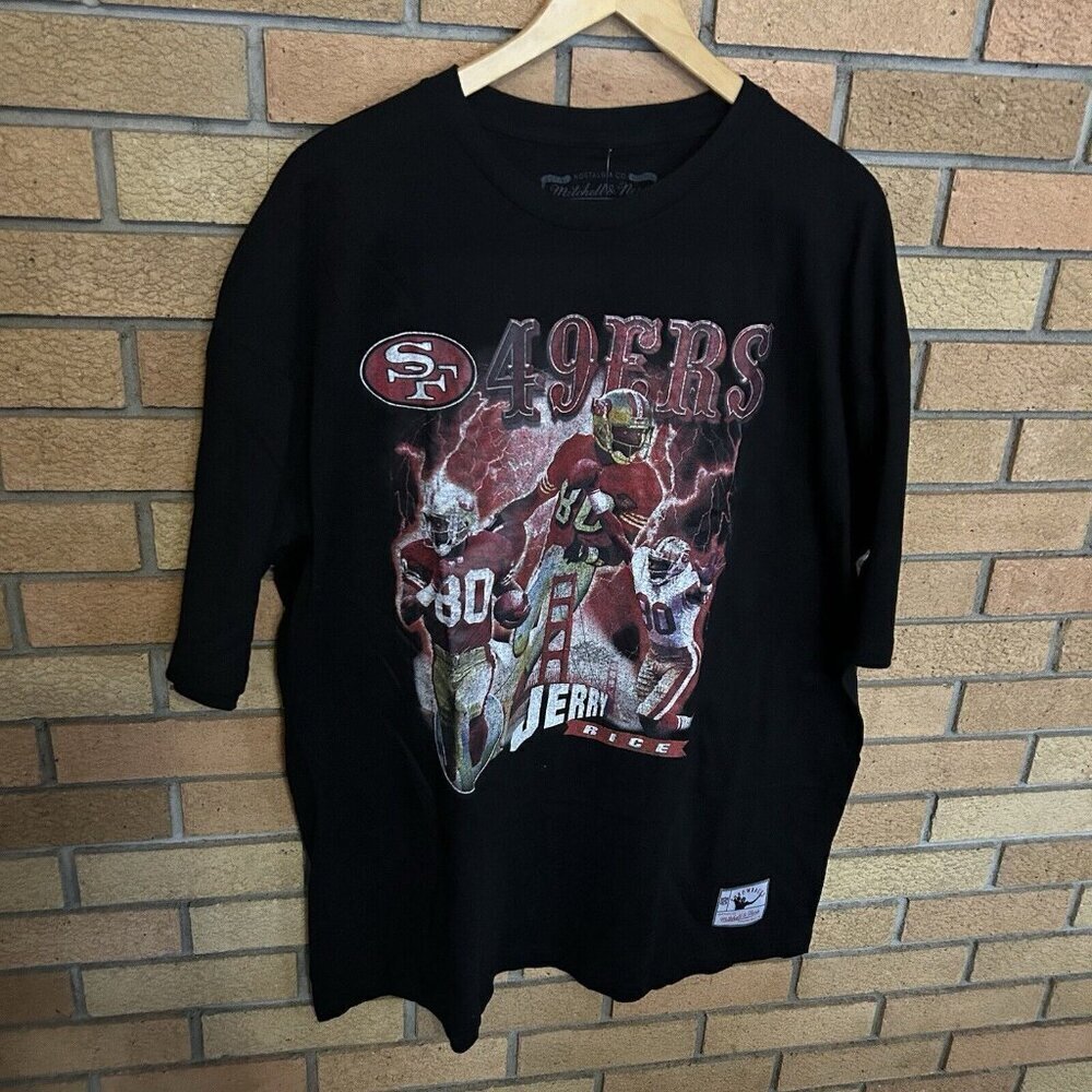 NWT Mitchell And Ness 49ers Vintage Hype Tee Jerry Rice Men Size 2XL